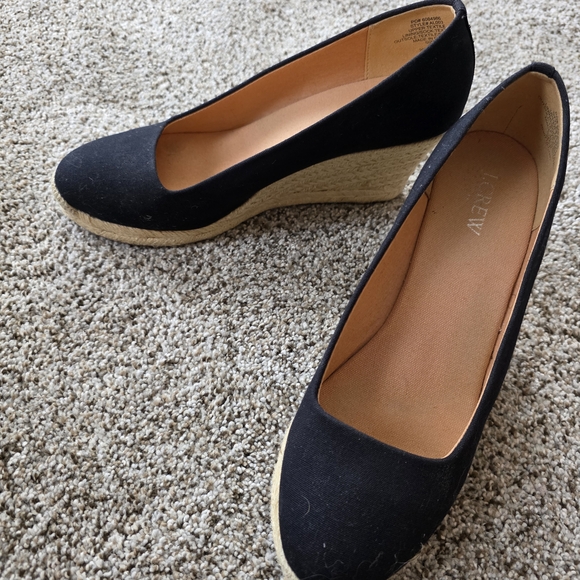 J. Crew Shoes - J. Crew Black Wedge Shoes for Women